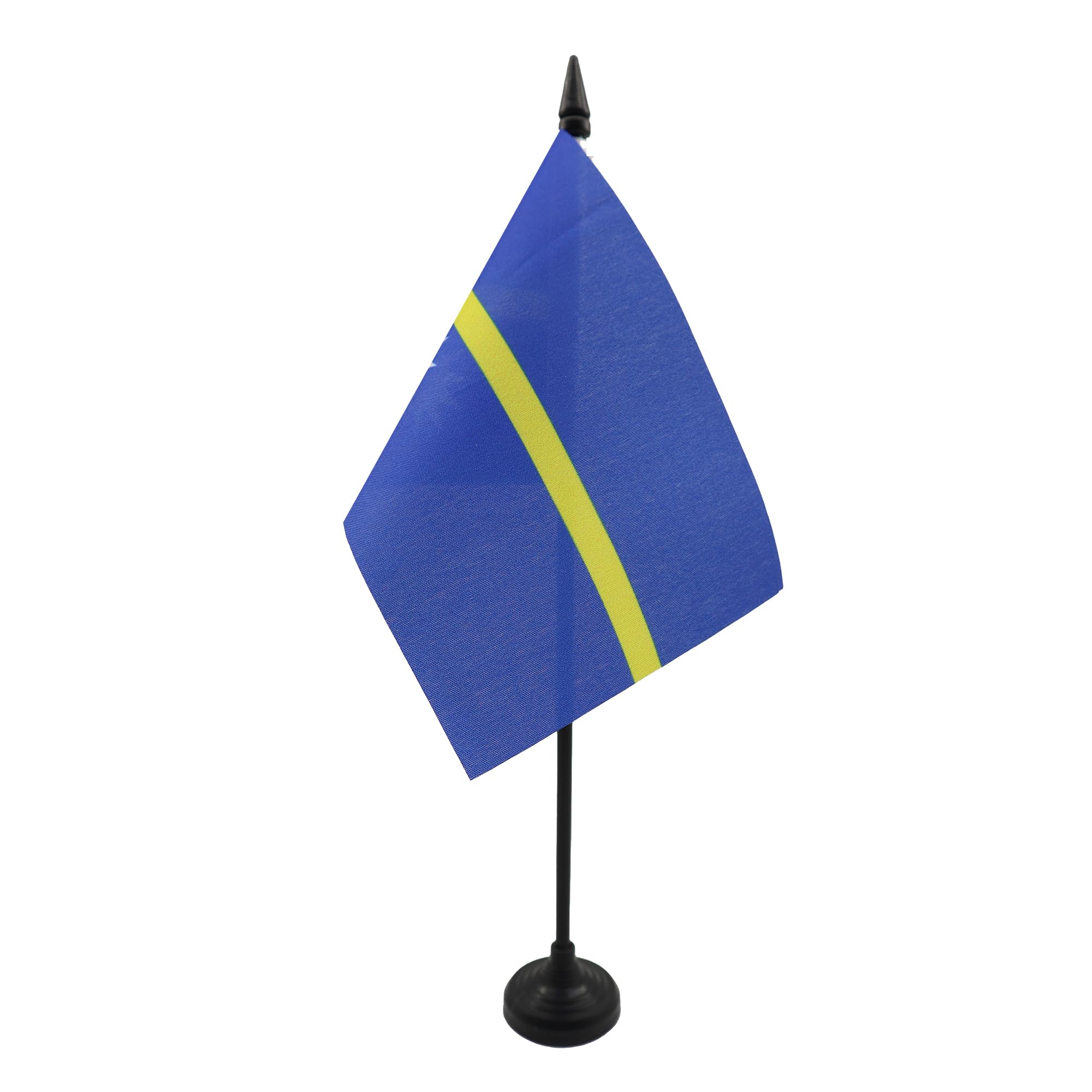 AZ FLAG, Nauru Table Flag 4'' x 6'', Nauruan Office Mini Banner 100% Polyester 15 x 10 cm