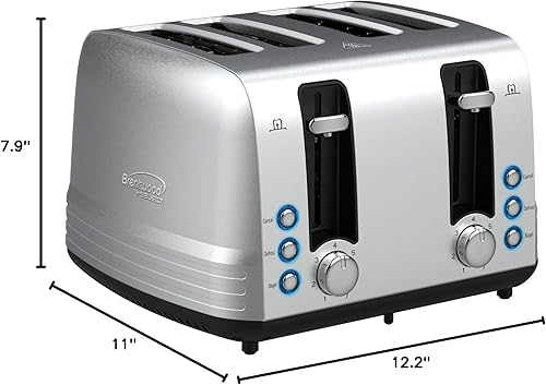 Miniatura 8 de Brentwood Select TS-447S Tostadora estándar, metálica