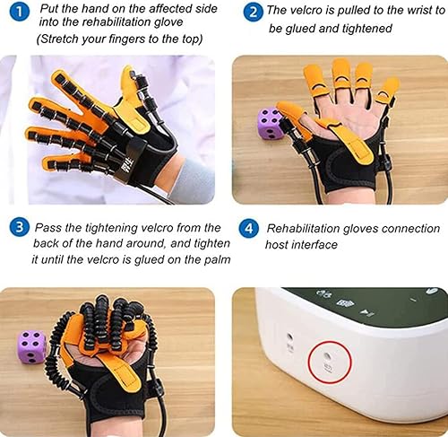 Miniatura 6 de Robot Glove  Dispositivo de rehabilitación de manos para hemiplejia cerebral  Entrenador de dedos de recuperación de función de mano, para robot de