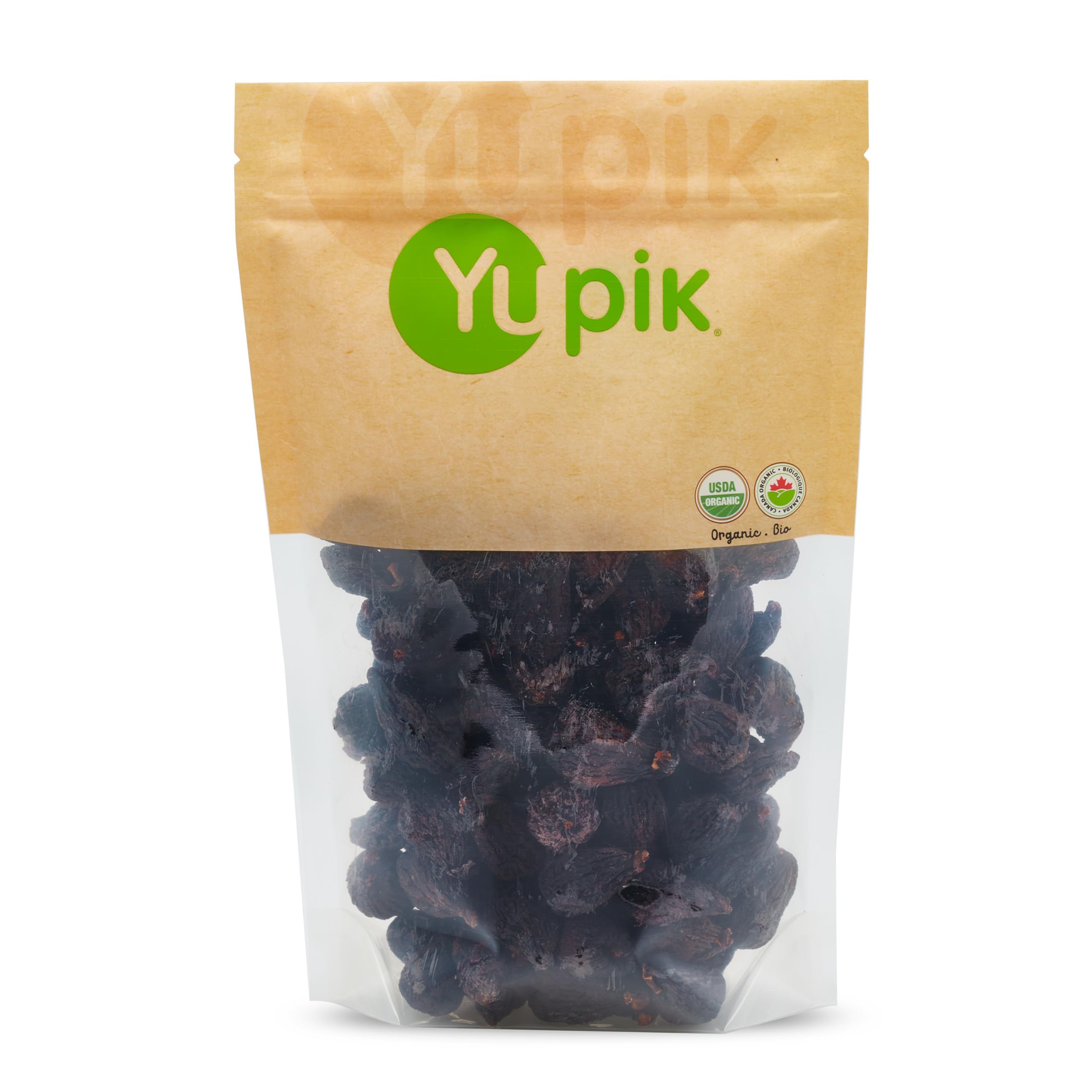Yupik Organic California Mission Figs, 2.2 lb (35.2 oz), Gluten-Free, Kosher, Vegan, Whole Dried Fruits, Naturally Sweet Dark Figs, No Sulphites, No Added Sugar, Source of Fiber, Healthy Snacks