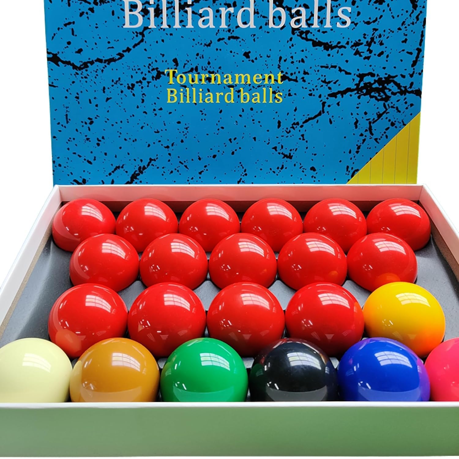 JBB Billiard Snooker Balls Set, 22 Balls, 52.5mm (2 1/16 inches) Per Ball, AA Grade