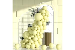 Double Stuffed Pastel Yellow Balloon Garland