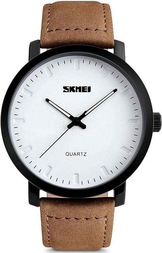 Shaarms orologio analogico al quarzo da 30 m impermeabile Business casual  in pelle Dress orologio da polso Big 1196 : Amazon.it: Orologi