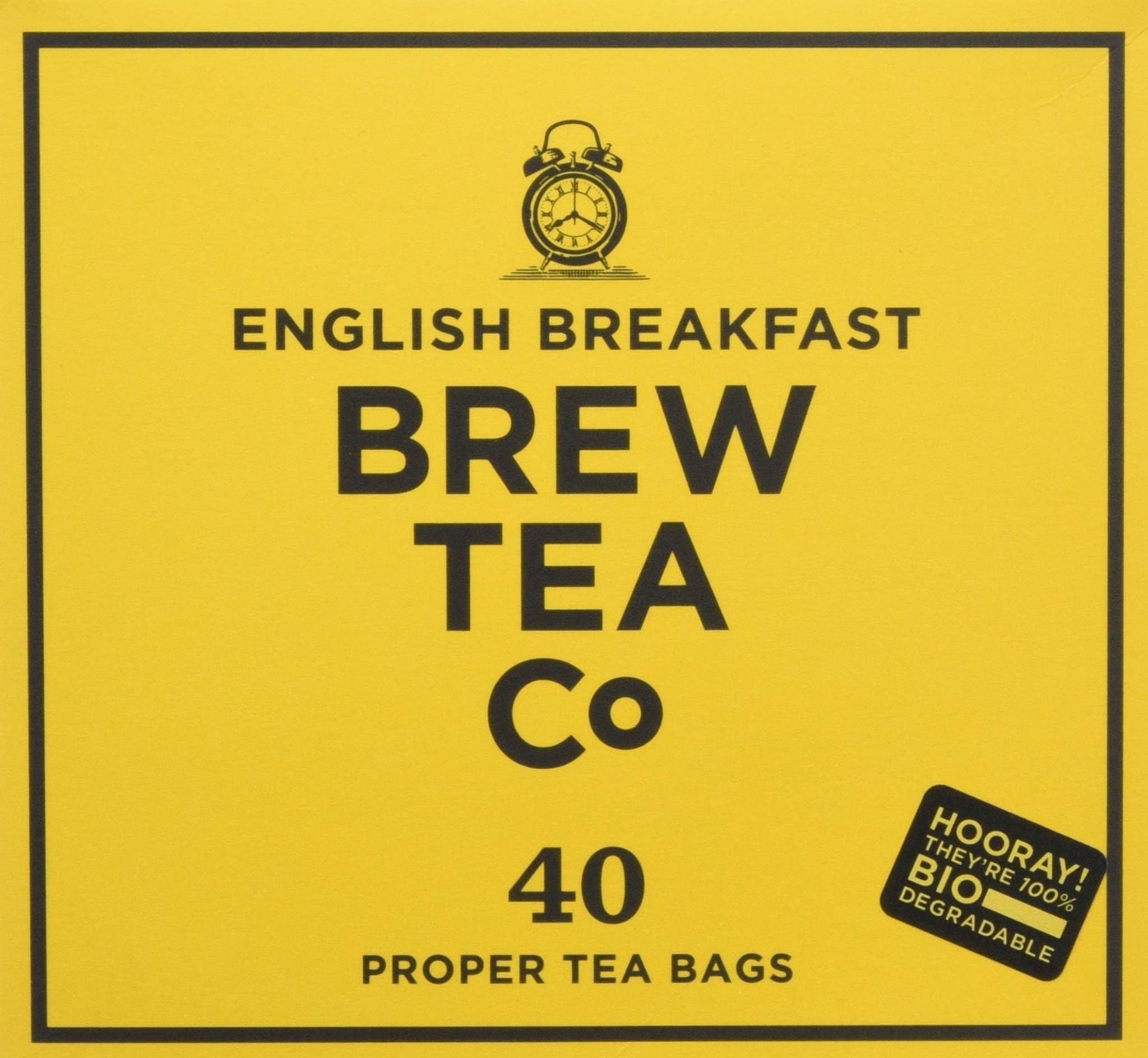 Brew Tea Co English Breakfast Proper Tea Bags, Pack of 2 (80 Bags)
