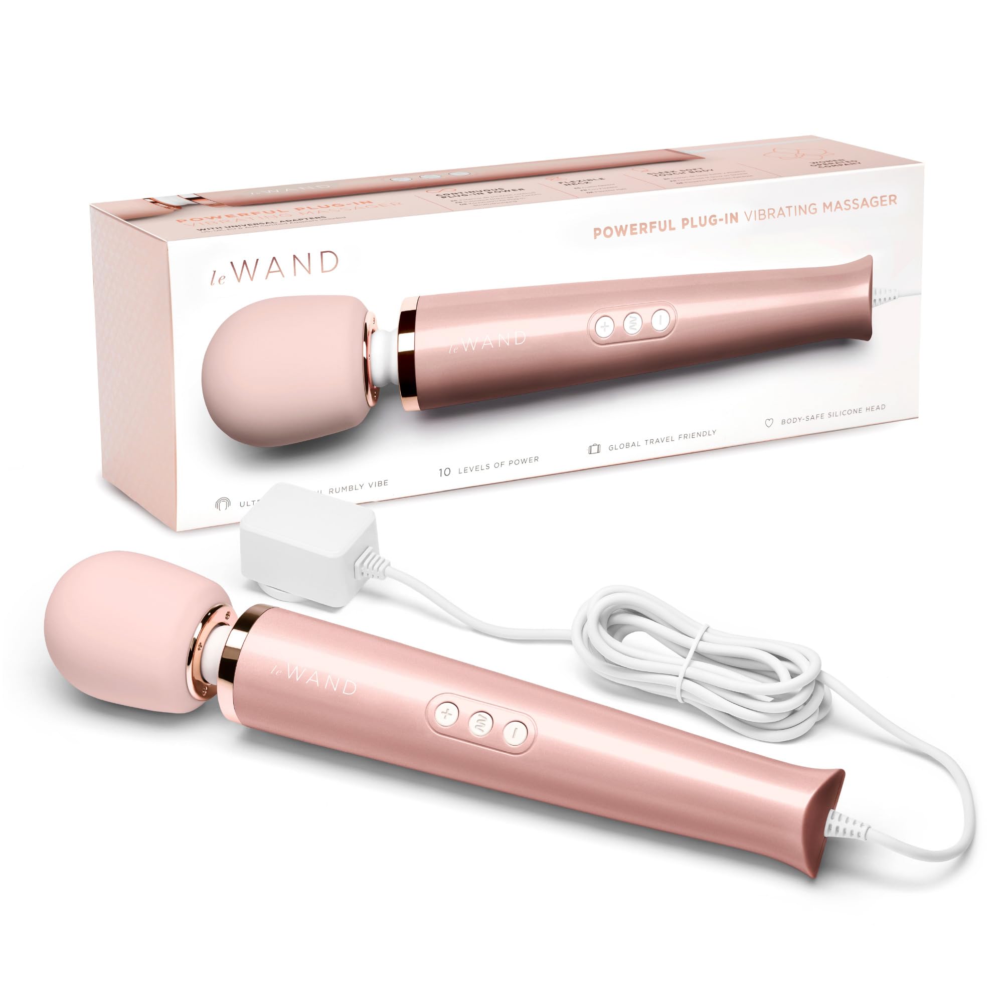 Amazon.com: Le Wand Plug-in Wand Vibrator - Vibrating Wand Massager - Rose  Gold : Health & Household