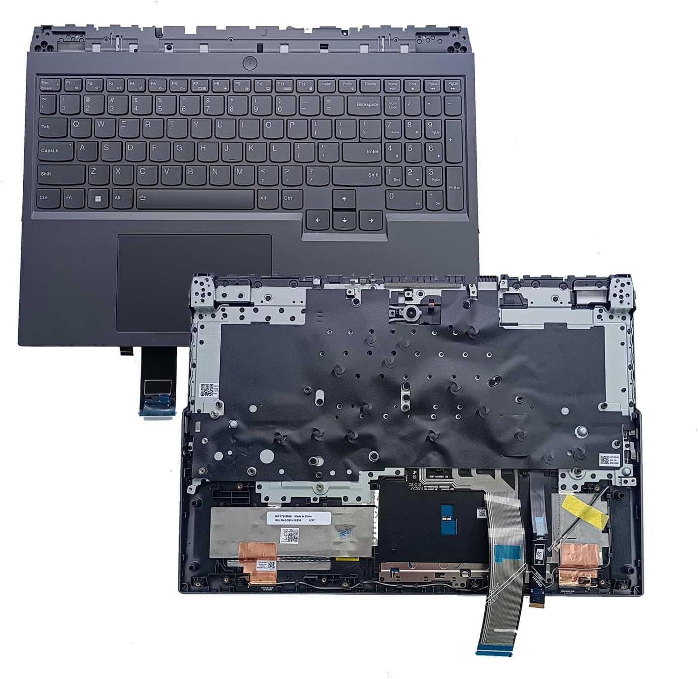 Replacement for Lenovo Legion 5 Pro 16 INT Laptop Upper Top Cover Case Palmrest RGB Backlit Keyboard Touchpad Assembly Part 5CB1H18356 5CB1H18382 5CB1F37738 5CB1F38518