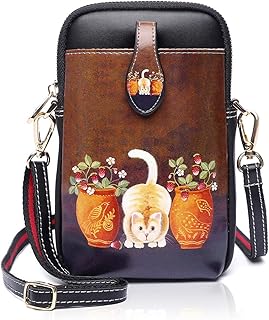 APHISON Women's Small Crossbody Purse Cellphone Bags Shoulder Bags for Cartoon Pattern Designer Microfiber With Gift Box(163)