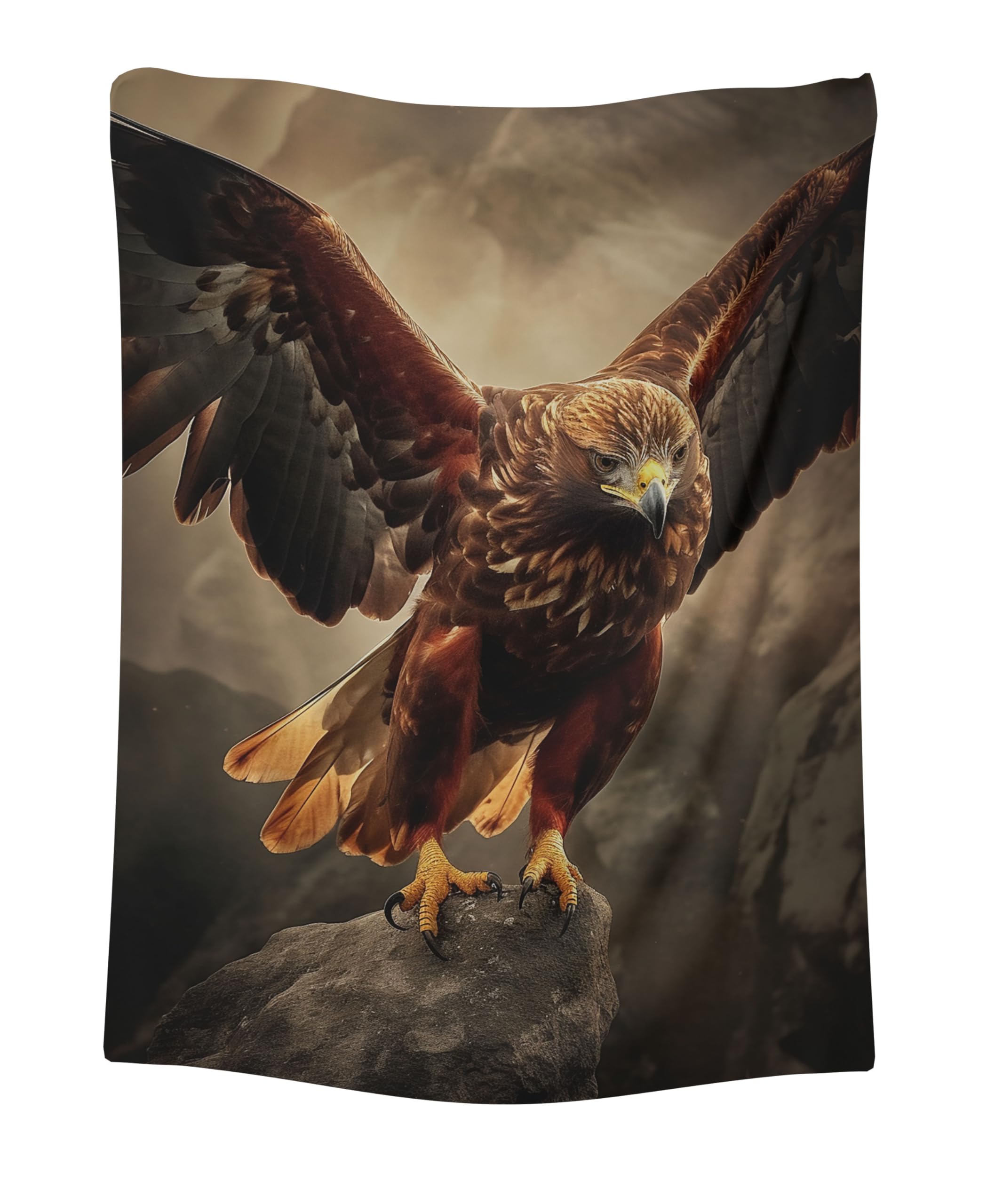 Amazon.com: CAPITUNEISKINEPA 哈里斯鷹鳥媽媽禮物毯禮品毯旅行雙人毯60 英吋x 80 英吋: 居家與廚房