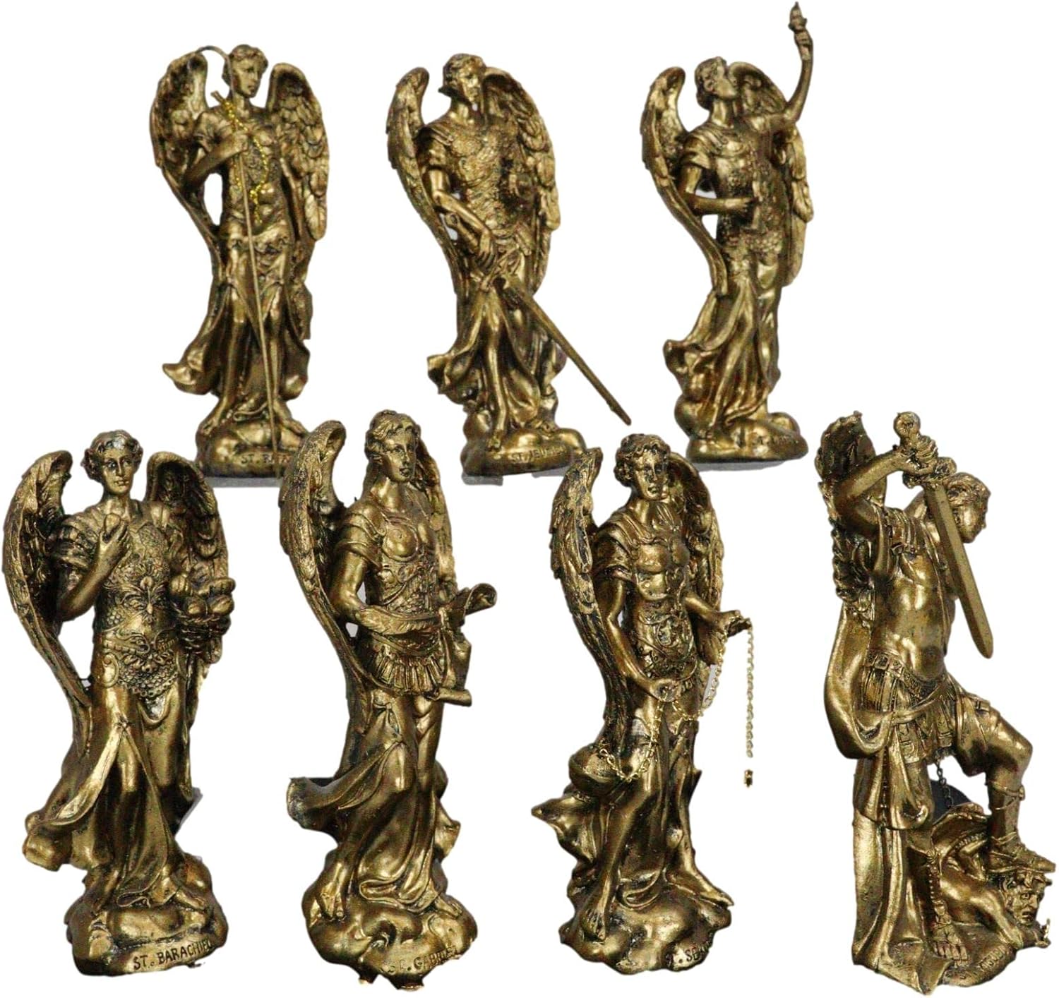 Ebros Bronzed Greek Orthodox Christian Church Archangel of The Angelic Council Statue 5" Tall Figurine (The Angelic Council 7 Archangels Set)