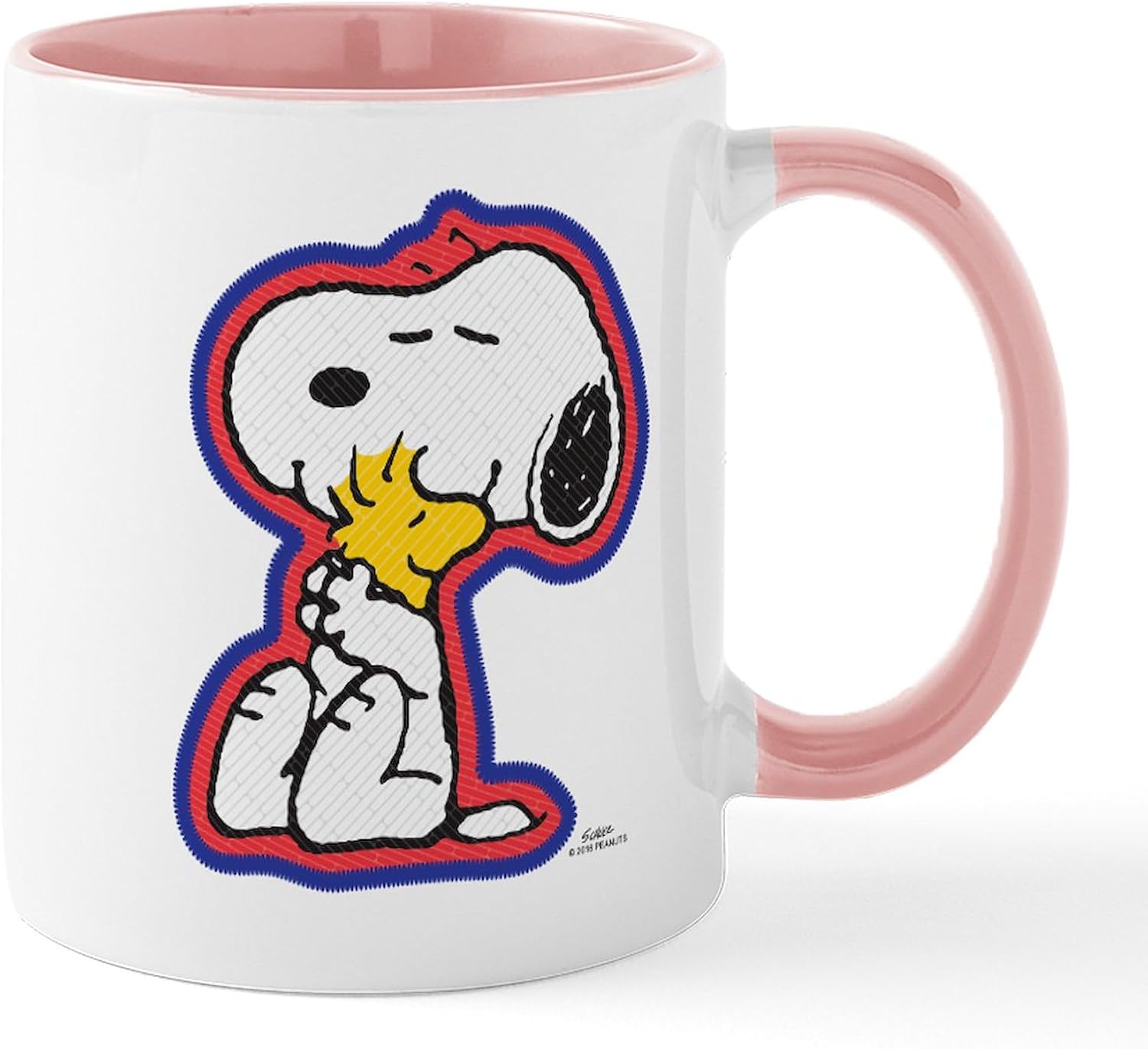 CafePress Peanuts Flair Snoopy And Woodstock Mugs 11 oz (325 ml) Ceramic Coffee Mug