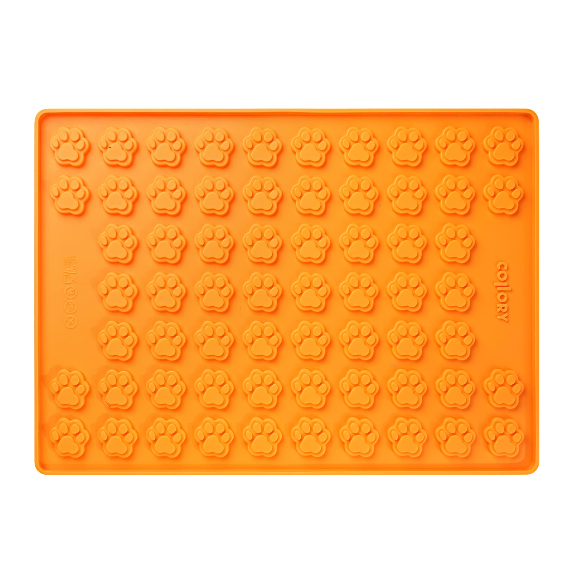 Collory Alfombrilla de silicona para hornear con forma de huella de perro (3 cm), molde para galletas y golosinas, molde de hueso, molde para