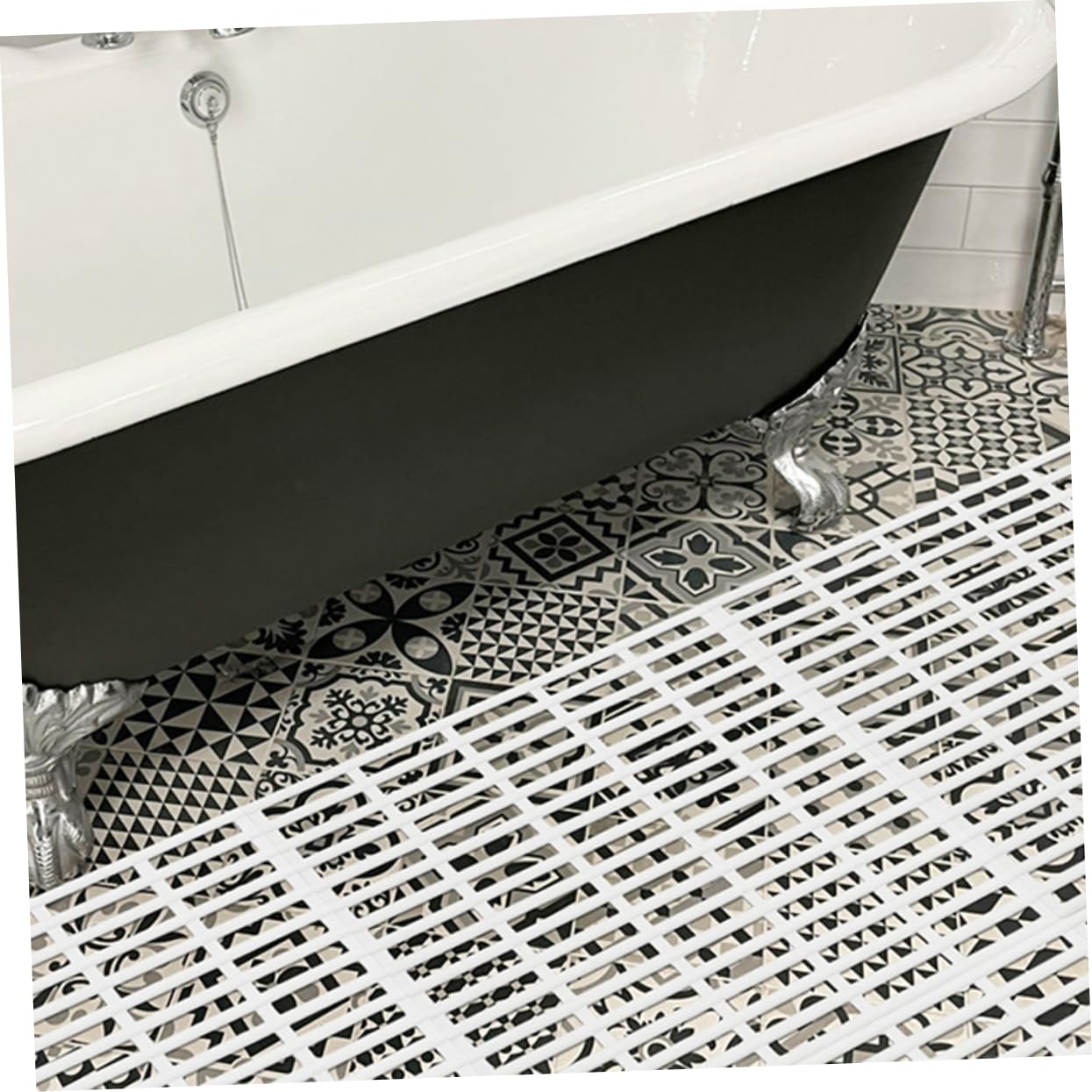 Alipis Tappetini Antiscivolo Tpe Quadrati 4 Pezzi per Bagno