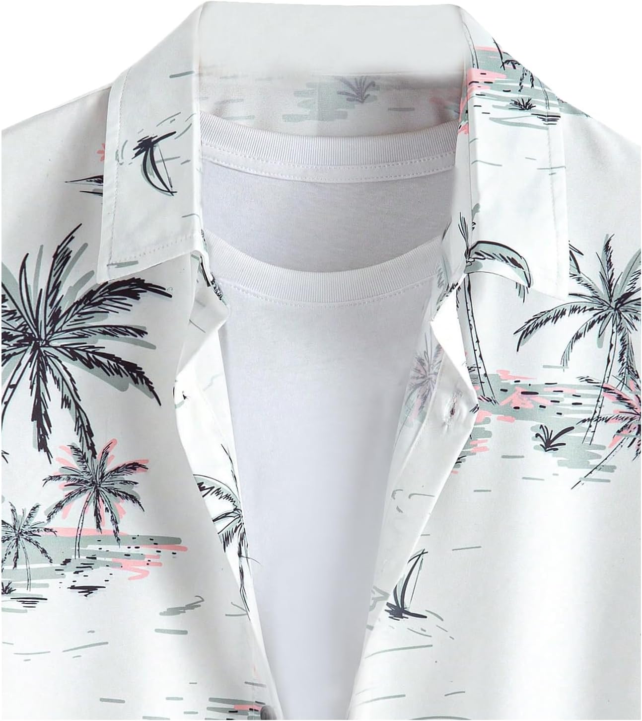 SweatyRocks Men's Short Sleeve Casual Shirts Button Down Tropical Hawaii Beach Summer Shirts - Image 3