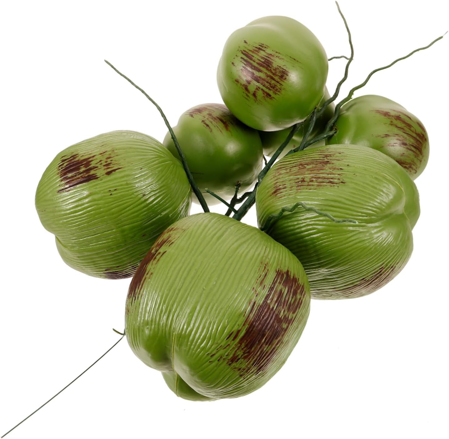 1 Bunch Realistic Artificial Coconut Fruit Model Lifelike Tropical Fake Fruit Prop for Home Garden Office Wedding Party Decoration Reusable Craftsmanship