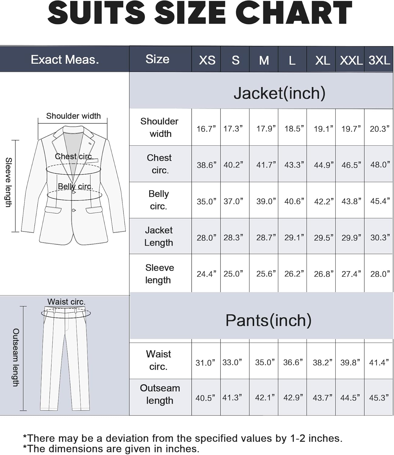 Mens Suit 3 Piece Tuxedo One Button Slim Fit Tuxedo Suit Set Blazer Jacket Vest Pants Set for Prom Business - Image 7