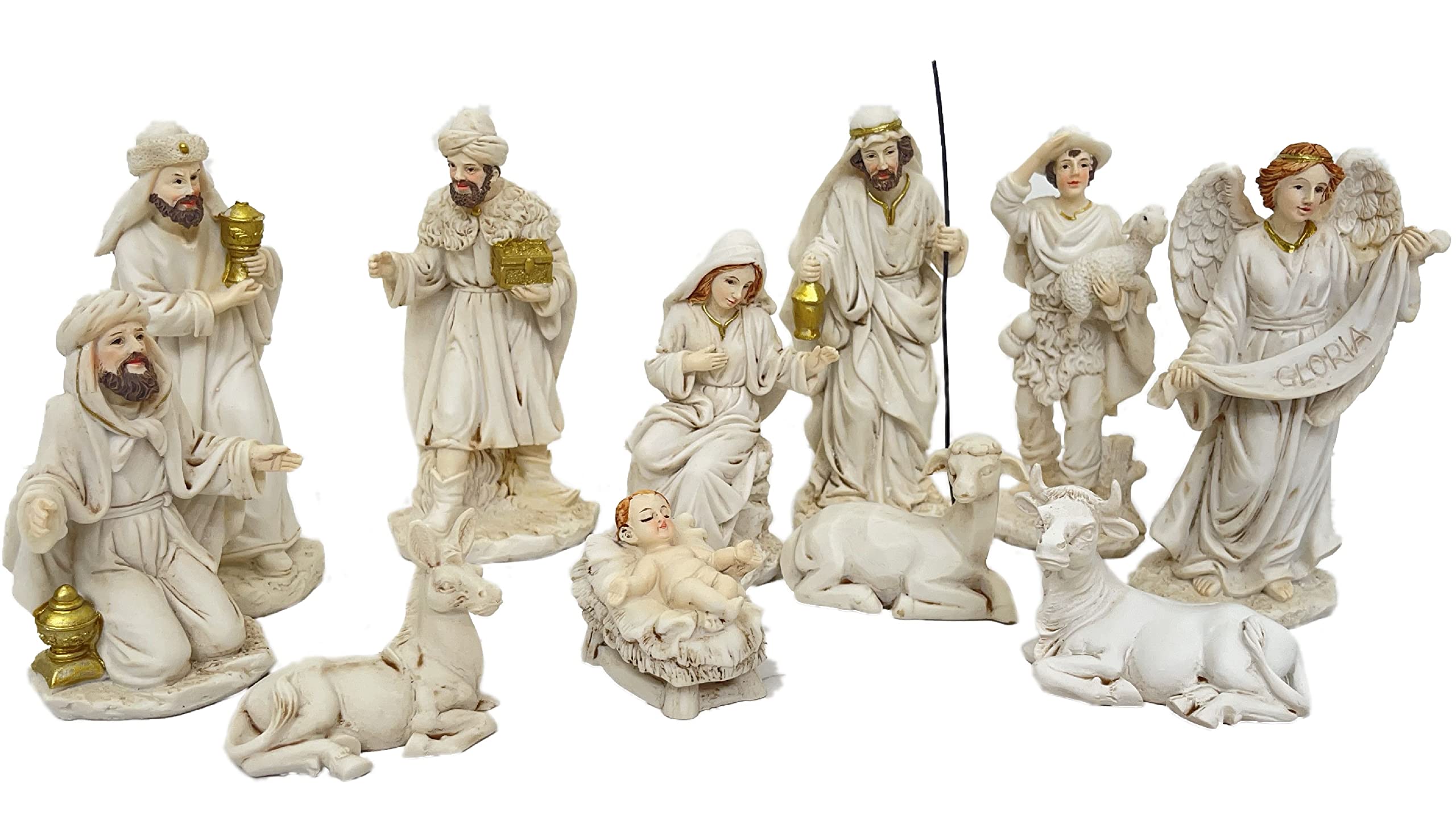 Christmas Nativity Set/Nacimiento Set Ivory Color 5