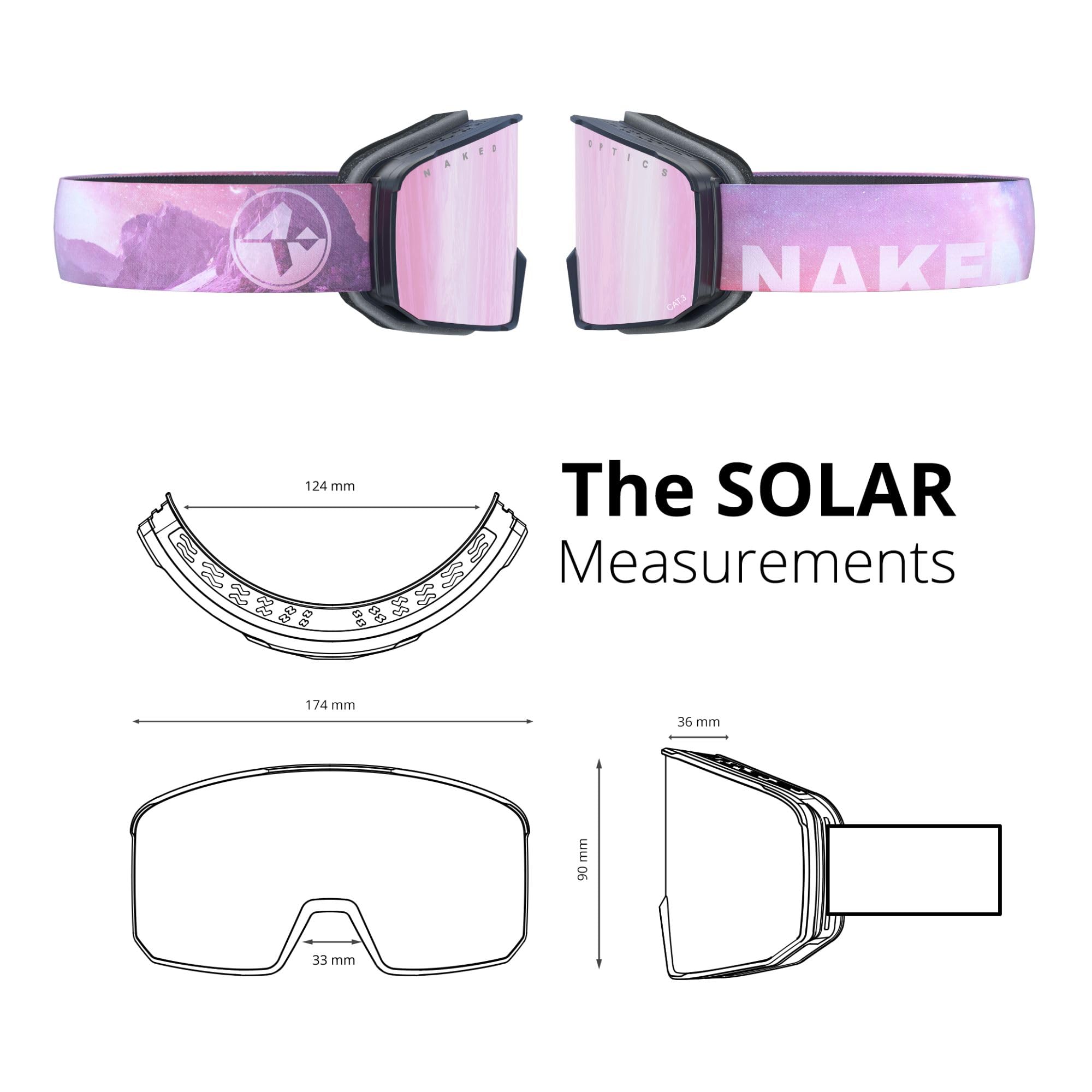 NAKED Optics SOLAR Skibrille für Herren & Damen