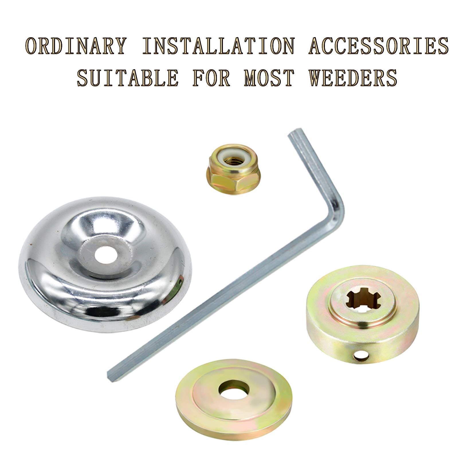 Lot De 9 Lames De Brosse à Dents De Tronçonneuse 20T - 25,4 Cm X 8 Dents - En Acier Au Manganèse - Pour Coupe-herbe Et Désherbeur (kit D'adaptateur Inclus