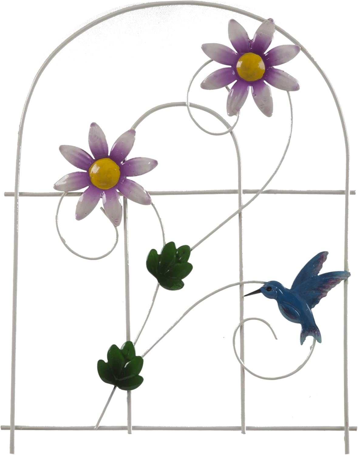 Gift Boutique Decorative Painted Metal Garden Fence 4 Pack Flower Design Border Edge Gate for Yard Patio Lawn Landscape and Outdoor Decor