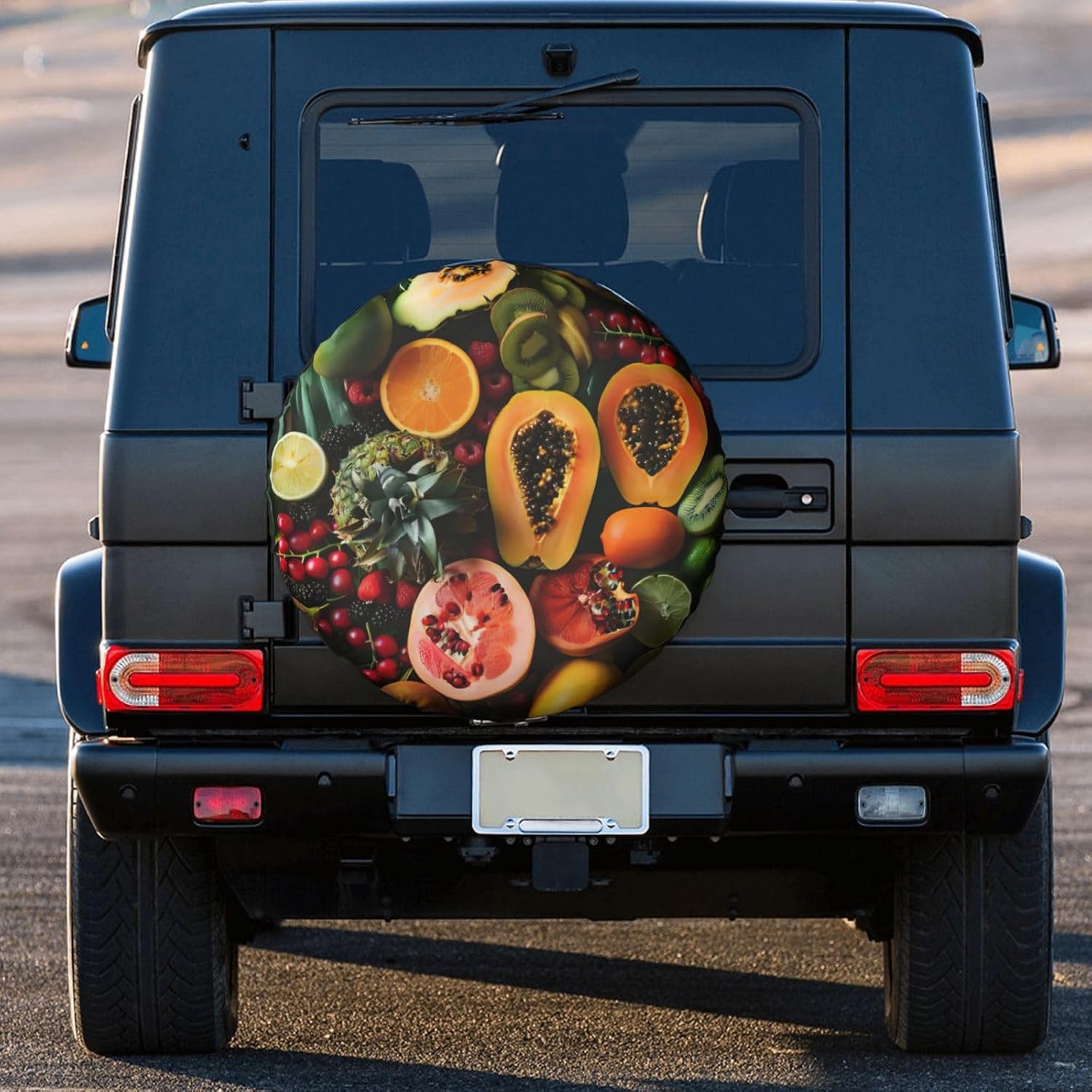 Tropical Fruits Print Tire Cover Universal Spare Wheel for Trailer Rv SUV Truck Camper Travel Accessories