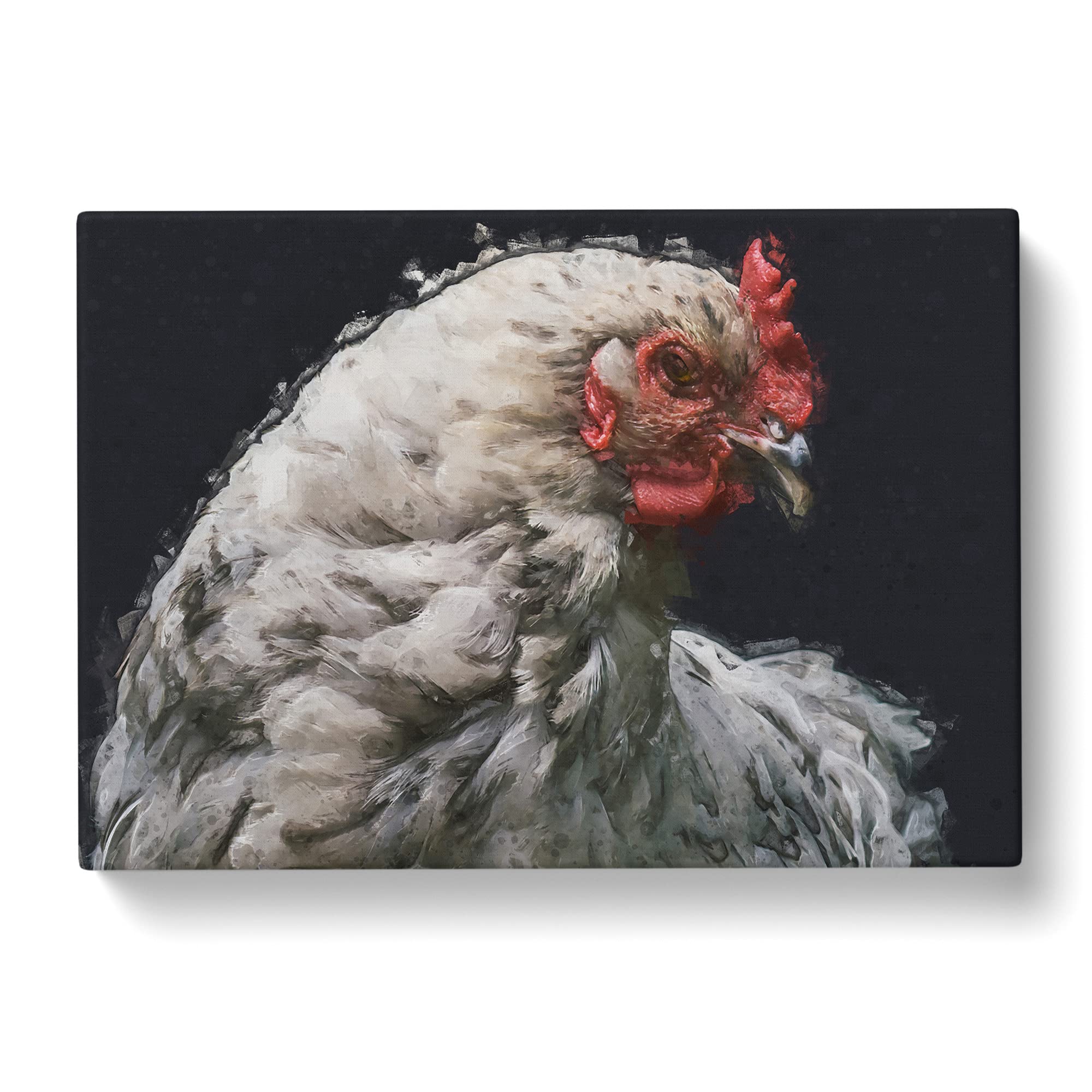 White Hen Canvas Print, Mixed, 25L x 50W cm - Image 2