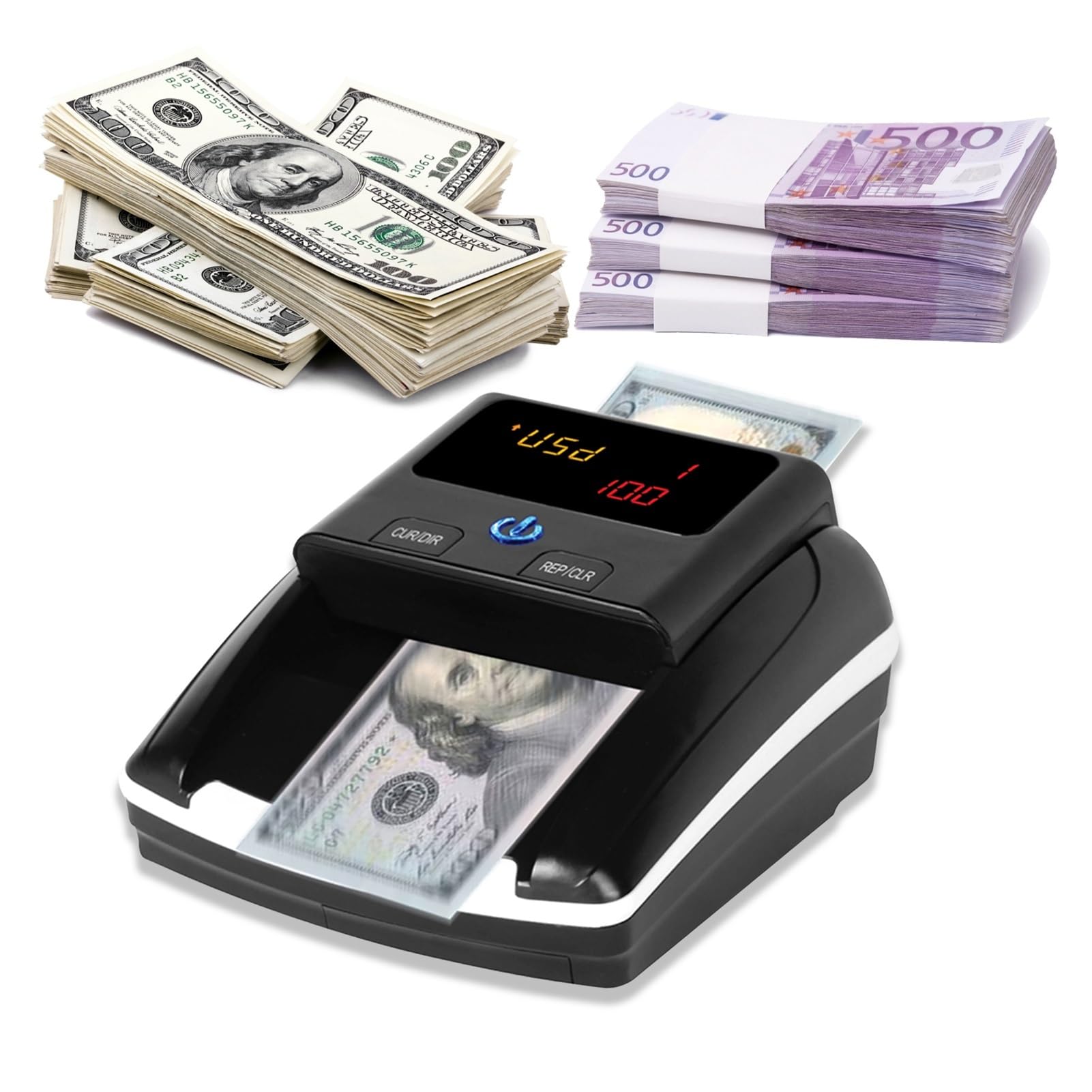 Leprem One Color Portable Mini Money Counter, Ir Bill Detector, Automatic Detection