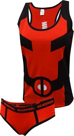 Womens Marvel Comics Deadpool Tank & Hipster Panty Set