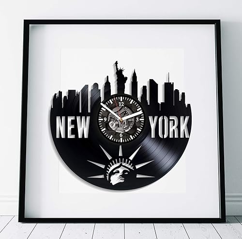 Kovides - Reloj de pared con diseño de ciudad de Nueva York
