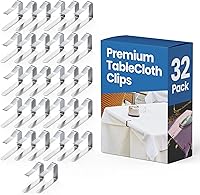 Vista 11 de 6 clips de mantel de picnic para mesas al aire libre, clip de mantel de acero inoxidable, se adapta a mesas de 1.9 pulgadas de grosor, abrazaderas