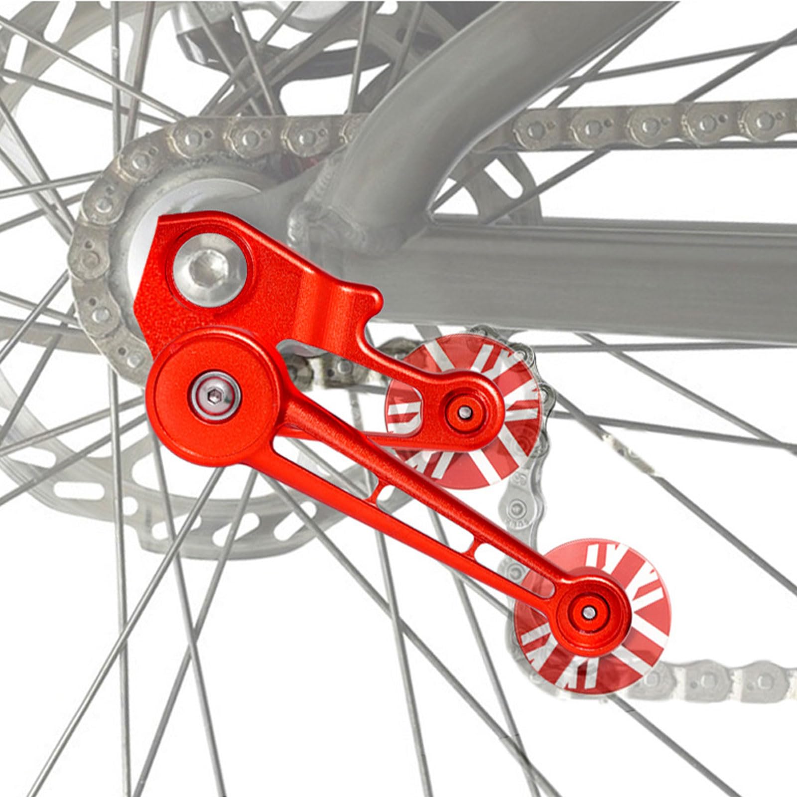 Guía estabilizadora de cadena para bicicletas, tensor de bicicleta, tensor de cola, prensa de cadena, aleaciones de aluminio, tensor de cadena de bicicleta