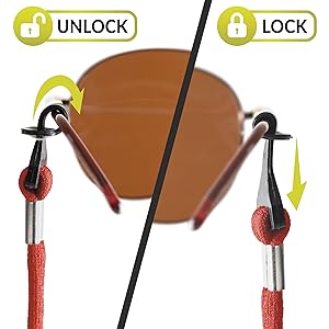 SIGONNA Eye Glasses String Holder Strap - Eyeglass Straps Cords for Men Women - Eyeglass Holders Around Neck - Sunglasses String Chain Lanyard Retainer - 4 Pcs Orange Pink