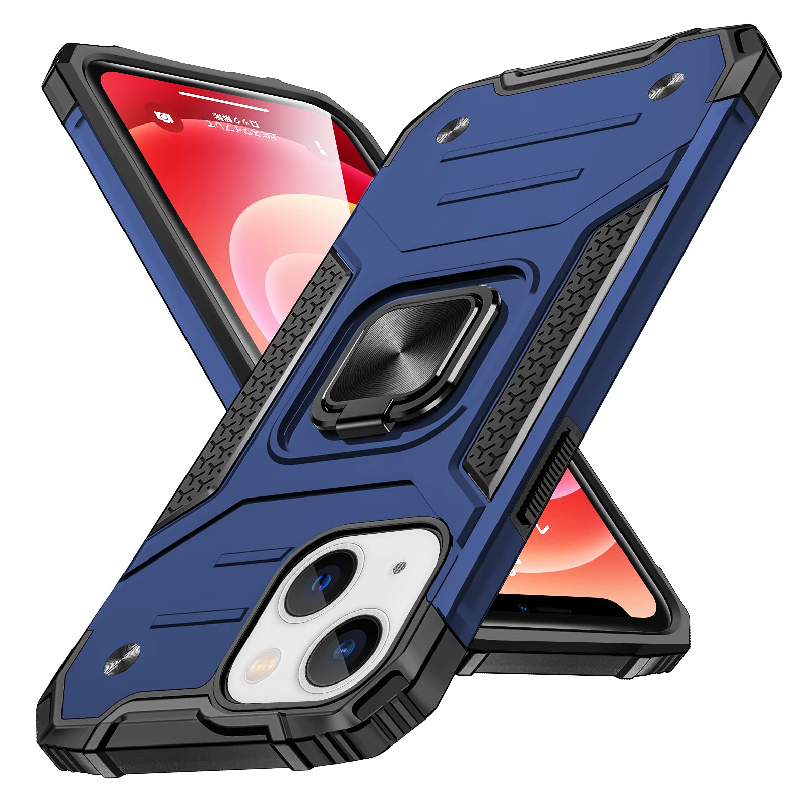 Amazon.co.jp: iPhone 14 Plus用 ケース リング 耐衝撃 米軍MIL規格