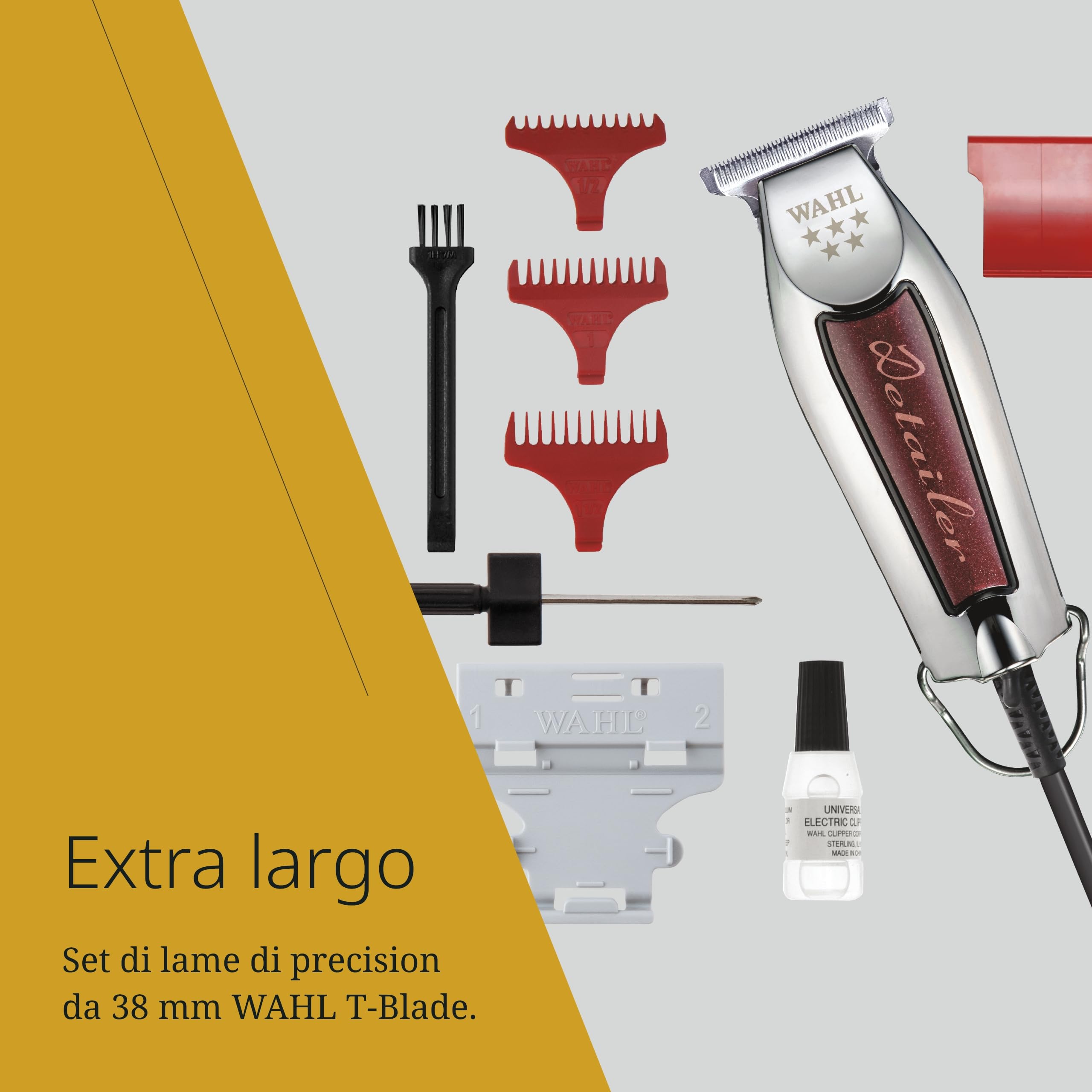 Wahl Wide Detailer - trimmer con lama T extra larga per contorni e rifinitura