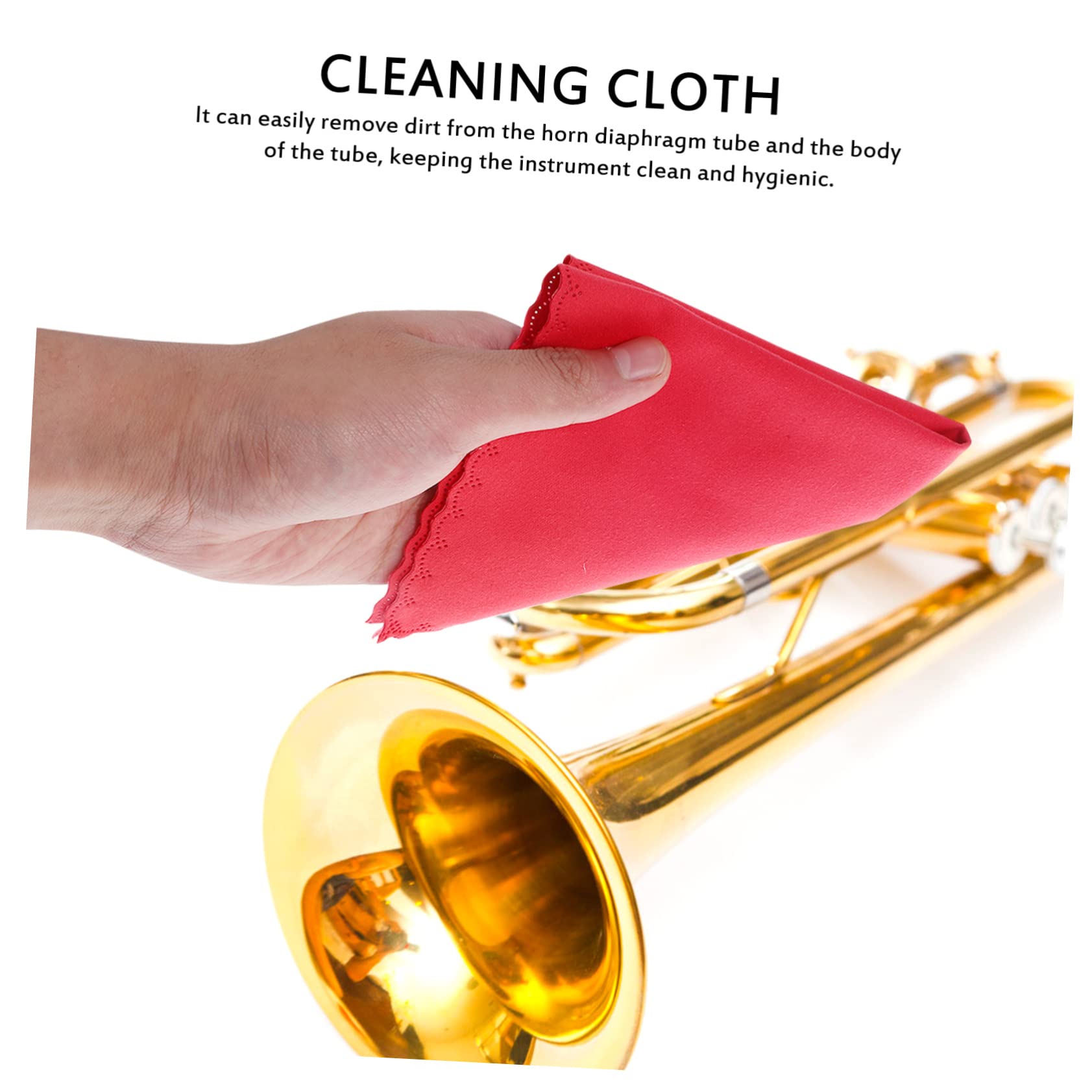Toyvian French Horn Cleaning Kit Musical Instrument Cleaner Trumpet Care Set Brush Cleaning Cloth Gloves