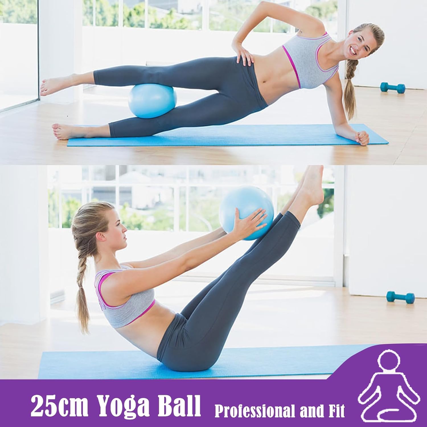 Générique 15Pcs Kit Pilates pour Femmes, Matériel de Pilates pour L'entraînement à Domicile, Ensemble de Bandes de Résistance pour Anneau de Roue de Pilates, Jeu D'anneaux de Résistance Pilates
