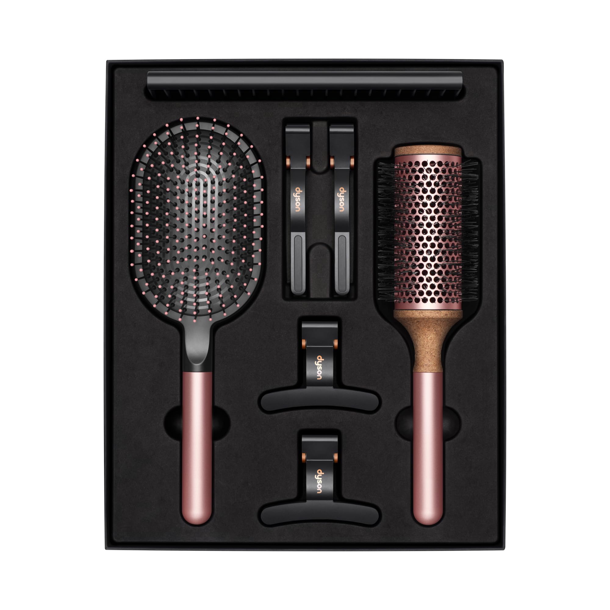 Dyson Styling gift set (includes Paddle brush, 1.8in Vented barrel brush, Detangling comb, two Sectioning hair clips and two Wide hair clips) (Rose)