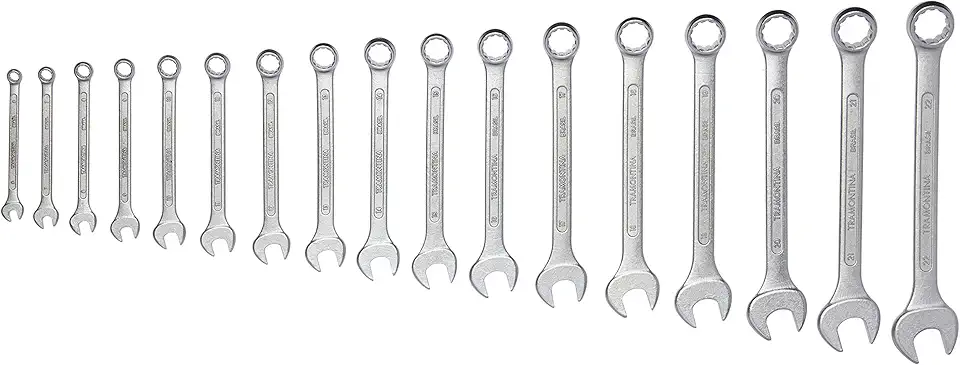 Tramontina 41128217, Jogo de Chaves Combinadas Pescoço Curto 17 Peças