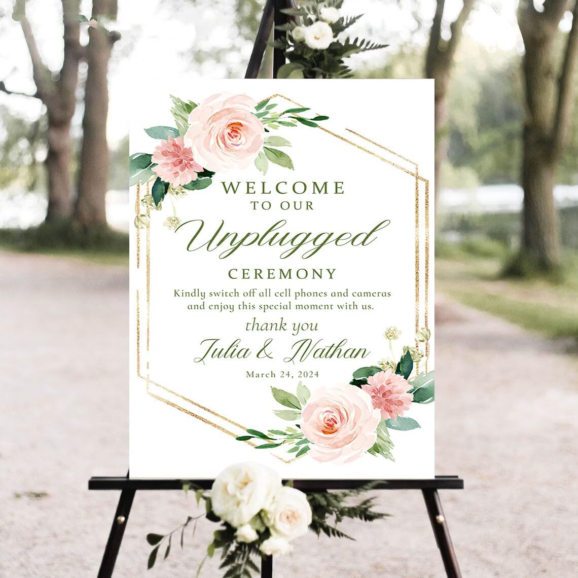 Personalized Welcome To Our Unplugged Ceremony, Unplugged Ceremony Sign, Unplugged Ceremony Decorations, Wedding Signs For Unplugged Ceremony And Reception, Unplugged Sign, Wedding Décor #9
