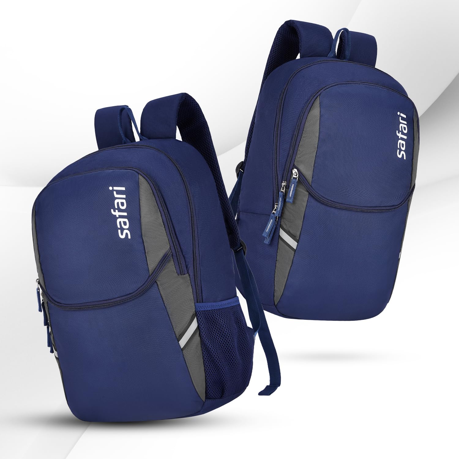 Safari Nudge Laptop Backpack for men & women, school bag for boys and girls, college bag, office bag, travel bag, 3 compartments, Bottle holder, Front pocket, Color Blue 4