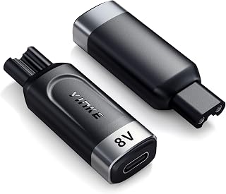 Yinke 8V Adaptador HQ850 USB-C para Maquina de Afeitar Hombre para Philips Oneblade QP2530/QP2630 Maquina Afeitar Hombre, Misma Velocidad, Tamaño Reducido, Portátil (Cable Excluido)