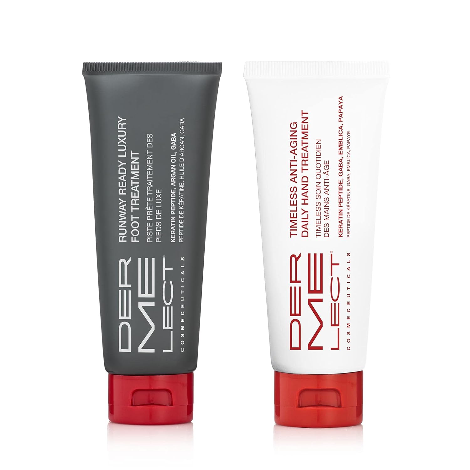 Dermelect Essential Anti-Aging Hand & Foot Duo – Ultra-Hydrating Hand Cream & Runway Ready Foot Treatment, Restores Youthful Appearance, Softens & Exfoliates, Grease-Free Formula