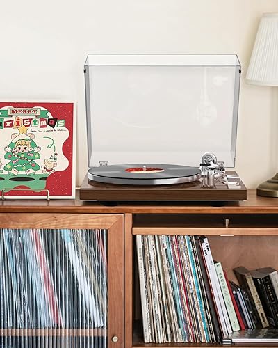 Miniatura 6 de Tocadiscos para vinilos Tocadiscos Salida inalámbrica Conectividad Transmisión por correa 33 45 RPM Velocidad Línea de teléfono USB Digital a PC