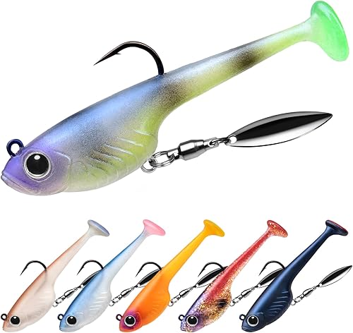 Miniatura 24 de TRUSCEND Easy Catch Pre-Rigged Soft Fishing Lures, Super Durable TPE Swimbaits for More Bite, Well-Made Premium Fishing Gifts for Bass Crappie Trout