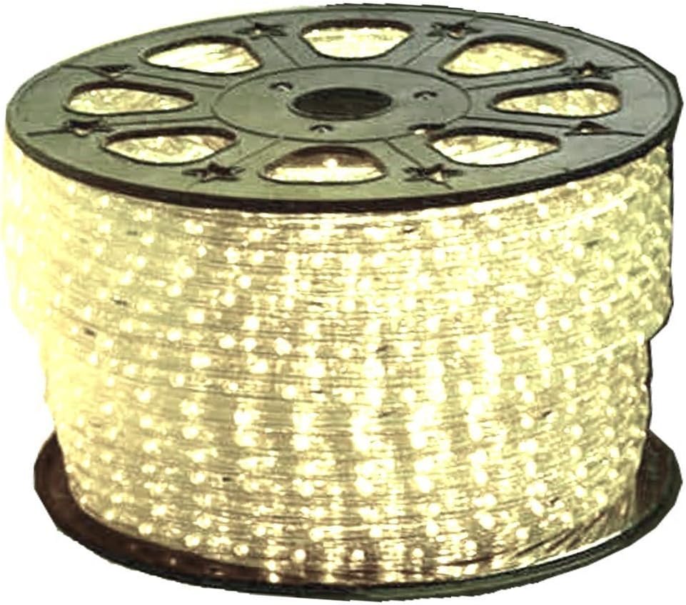 Warm White LED Round Rope Lights 3/8 inch - 150 feet