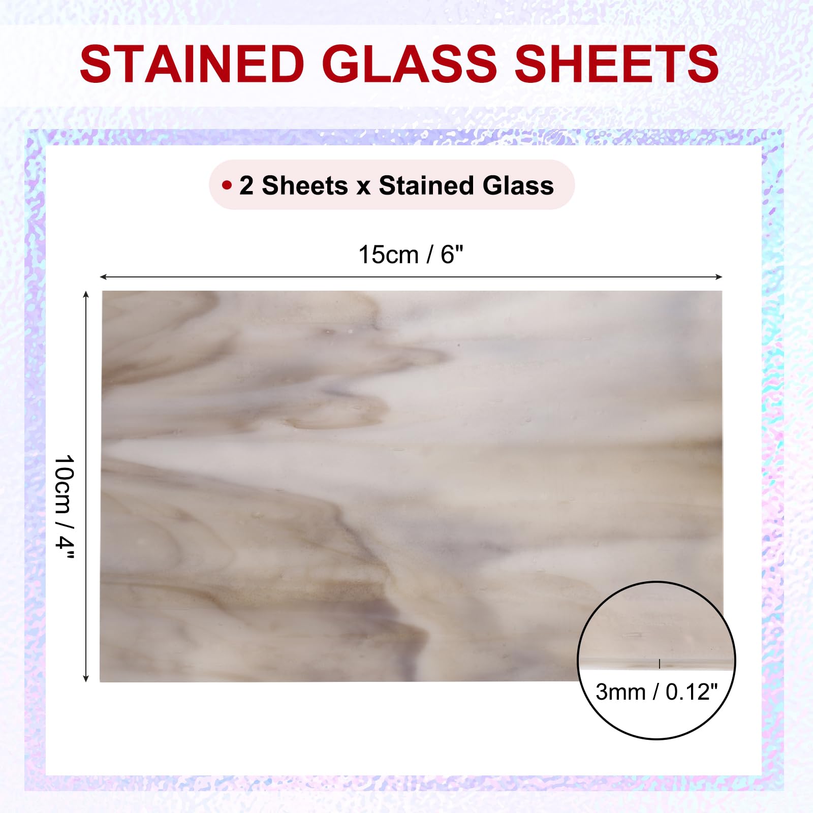 PATIKIL 4 x 6 Inch Transparent Stained Glass Sheets - Image 2