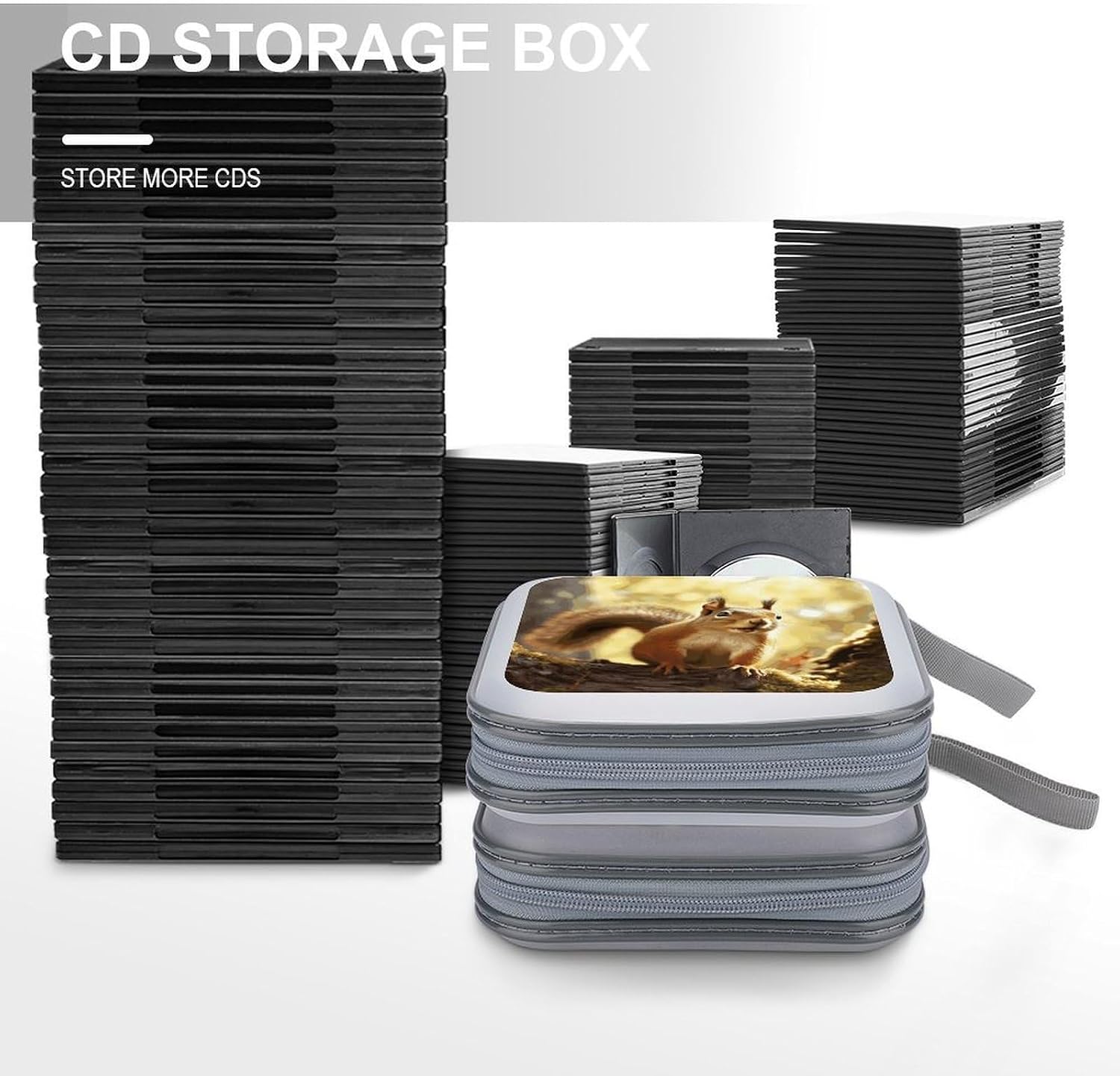 Funny Squirrel CD Case CD Storage Box DVD Sleeves