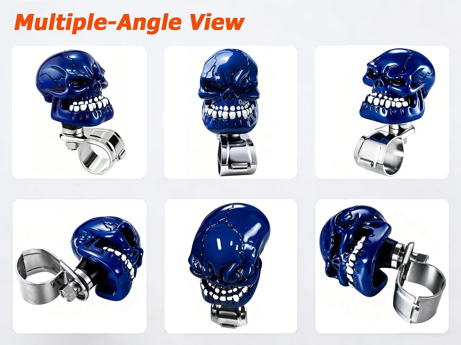 Steering Wheel Power Handle Big Skull Head Suicide Spinner Knob