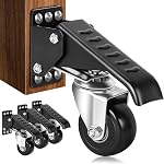 SPACECARE Retractable Workbench Casters Kit, Heavy Duty Workbenches Wheels with 800 lbs Capacity, Adjustable Workbench Casters for Workbenches, Tables, and Cabinets, Easy to Install 4 Pack