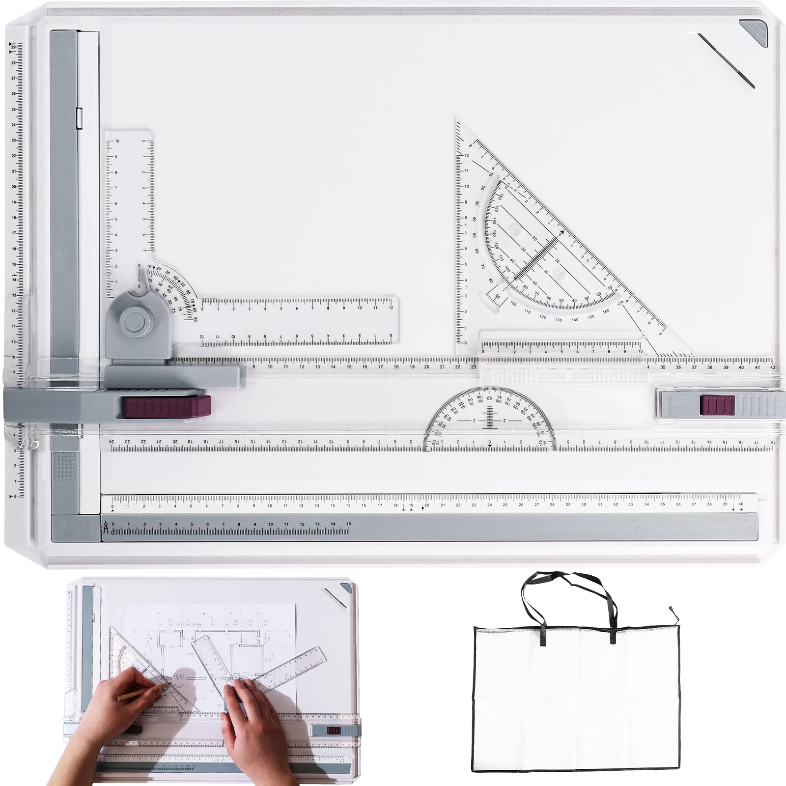 Gekufa A3 Drawing Board with Portable Bag
