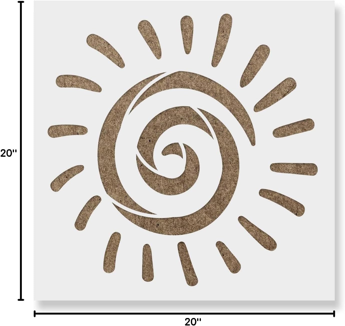 Aztec Sun Stencil - Ideal for Educational and Signage Projects, Aztec